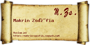 Makrin Zsófia névjegykártya